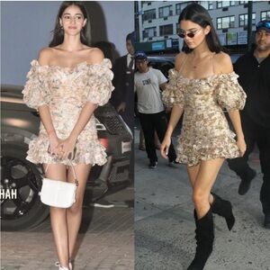 ZIMMERMANN PAINTED HEARTS FOLDS MINI DRESS. Size 1 US 6. NWT